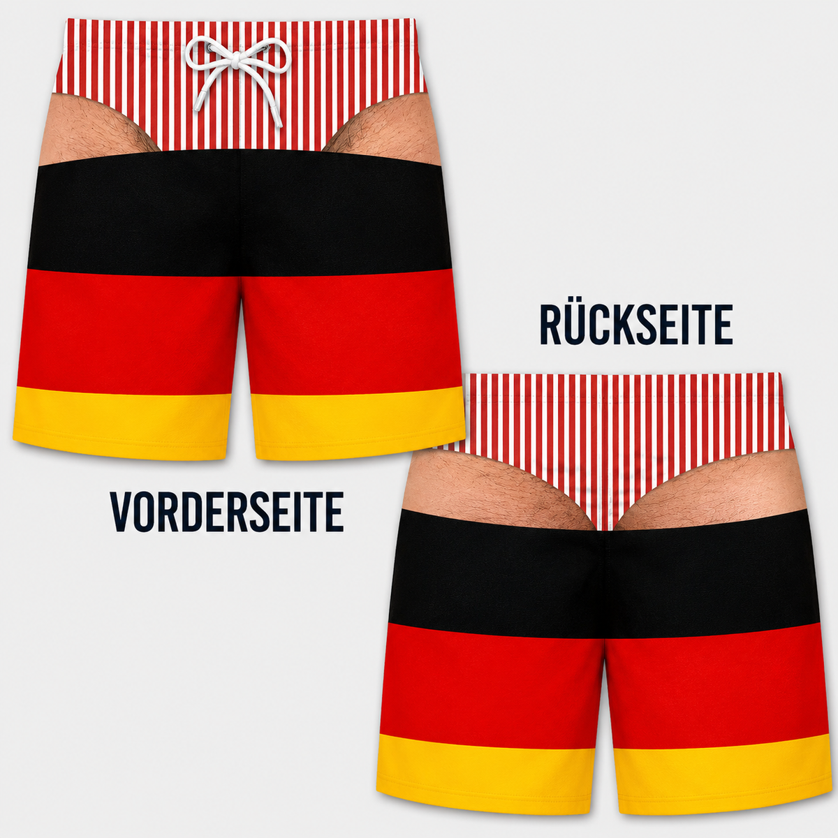 Costume da Bagno da Uomo Divertente con Effetto Ottico – Perfetto per Feste e Vacanze