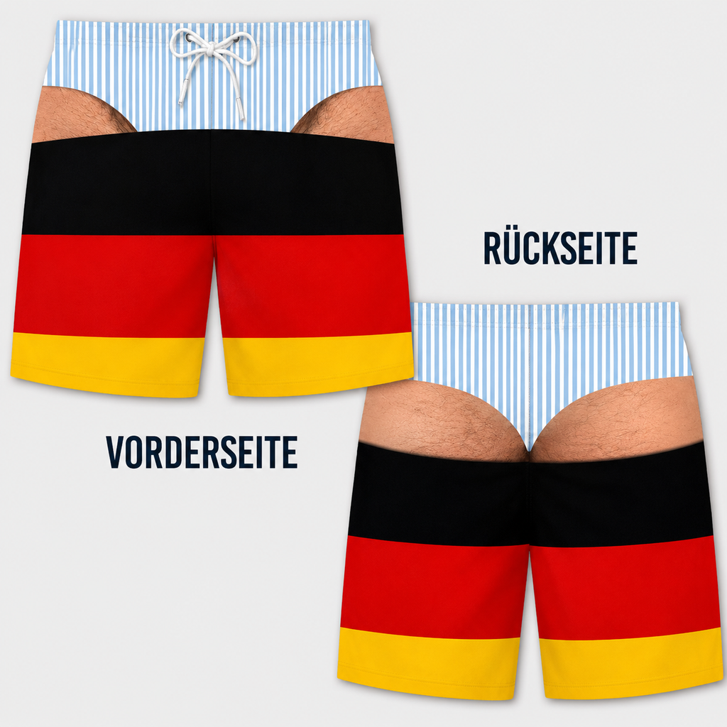Costume da Bagno da Uomo Divertente con Effetto Ottico – Perfetto per Feste e Vacanze