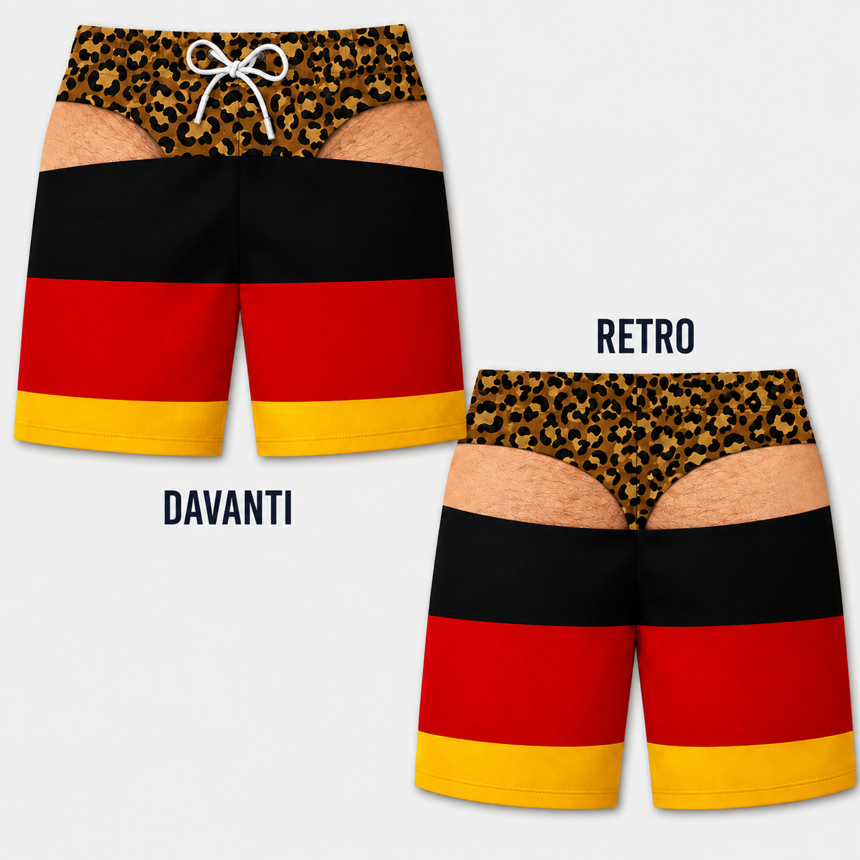 Costume da Bagno da Uomo Divertente con Effetto Ottico – Perfetto per Feste e Vacanze