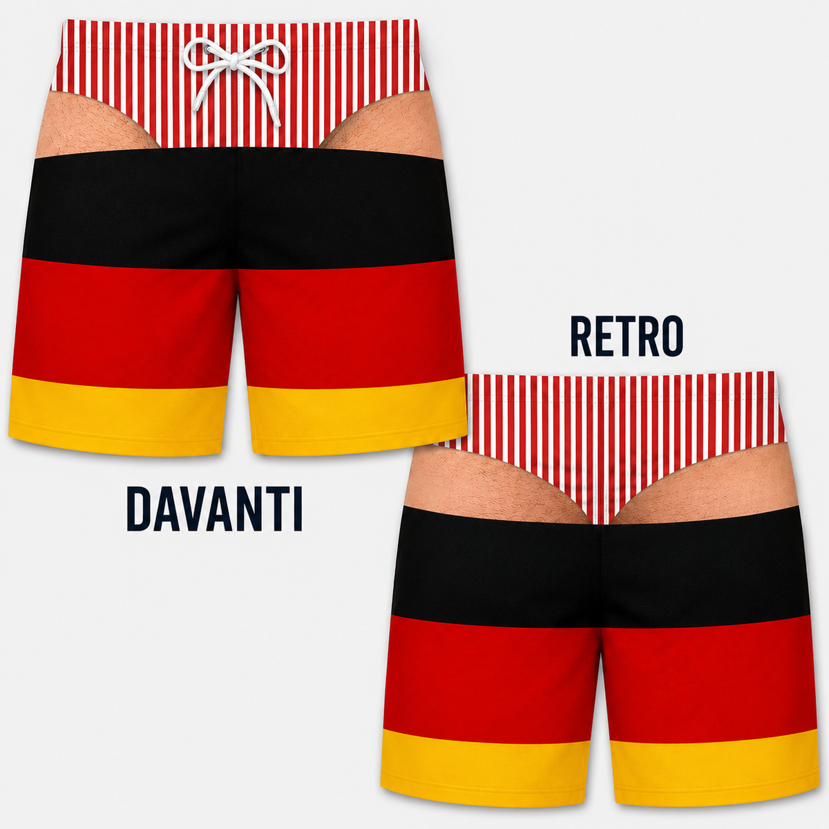 Costume da Bagno da Uomo Divertente con Effetto Ottico – Perfetto per Feste e Vacanze