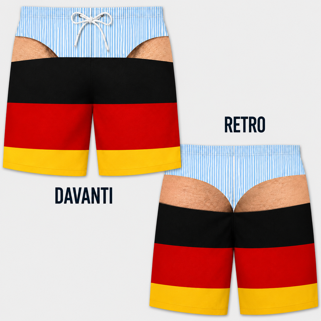 Costume da Bagno da Uomo Divertente con Effetto Ottico – Perfetto per Feste e Vacanze