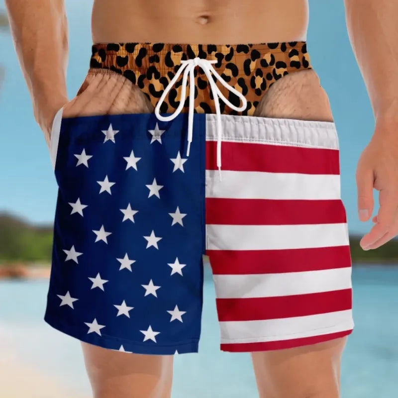 Costume da Bagno da Uomo Divertente con Effetto Ottico – Perfetto per Feste e Vacanze