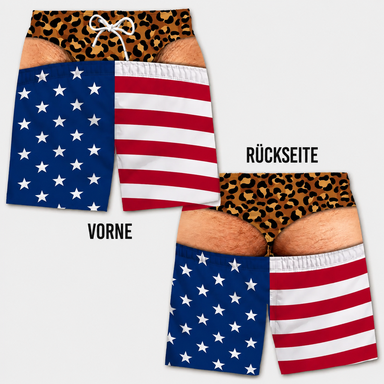 Costume da Bagno da Uomo Divertente con Effetto Ottico – Perfetto per Feste e Vacanze