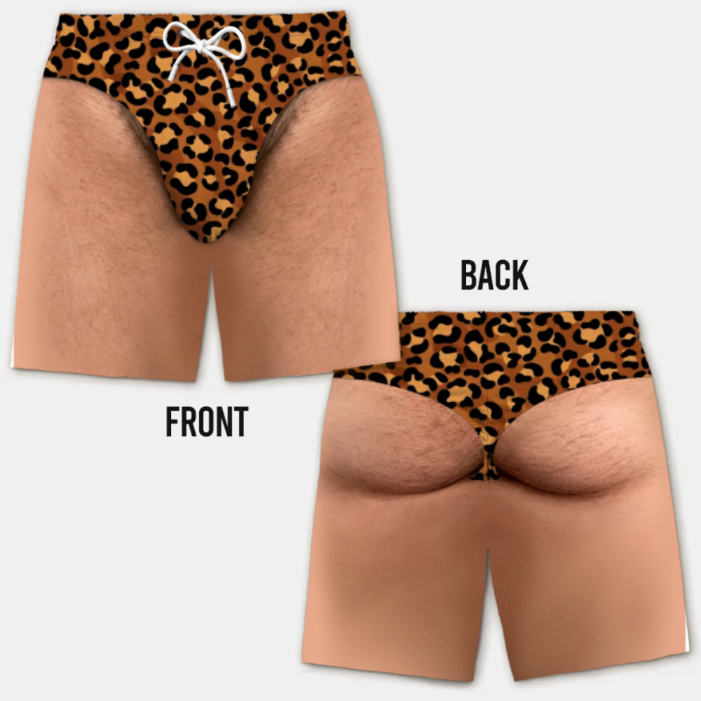 Costume da Bagno da Uomo Divertente con Effetto Ottico – Perfetto per Feste e Vacanze