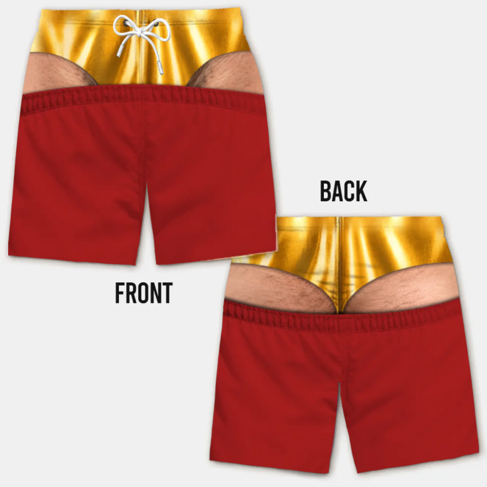 Costume da Bagno da Uomo Divertente con Effetto Ottico – Perfetto per Feste e Vacanze